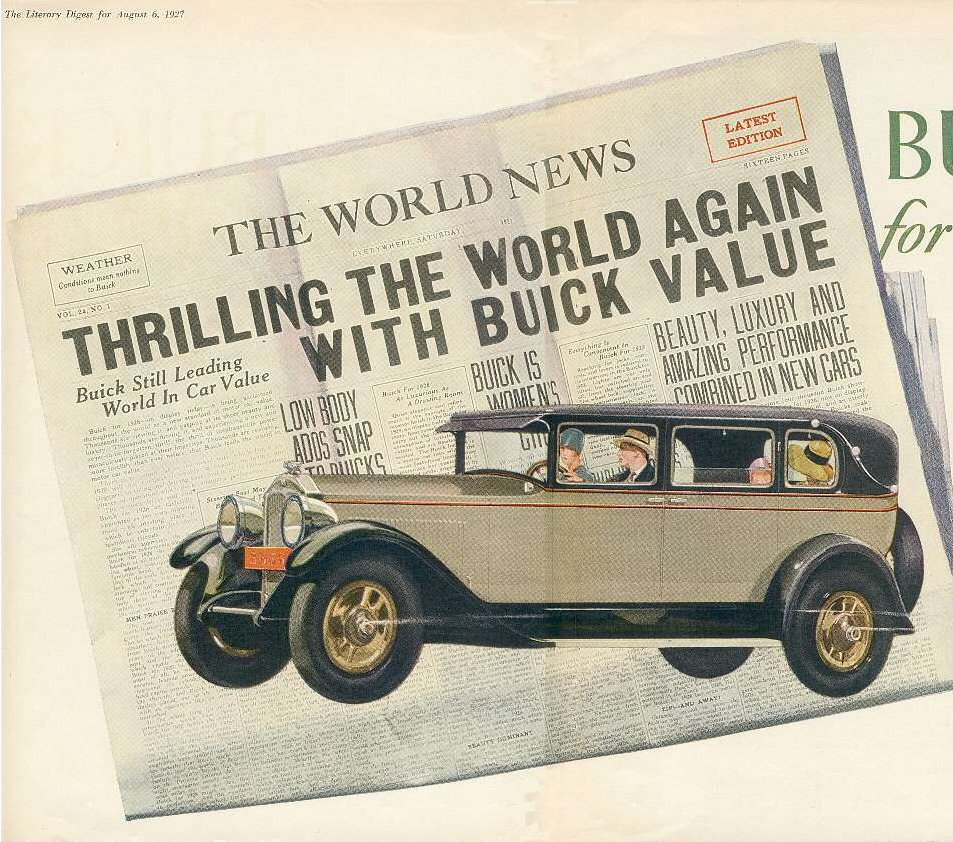 1927 Buick Auto Advertising